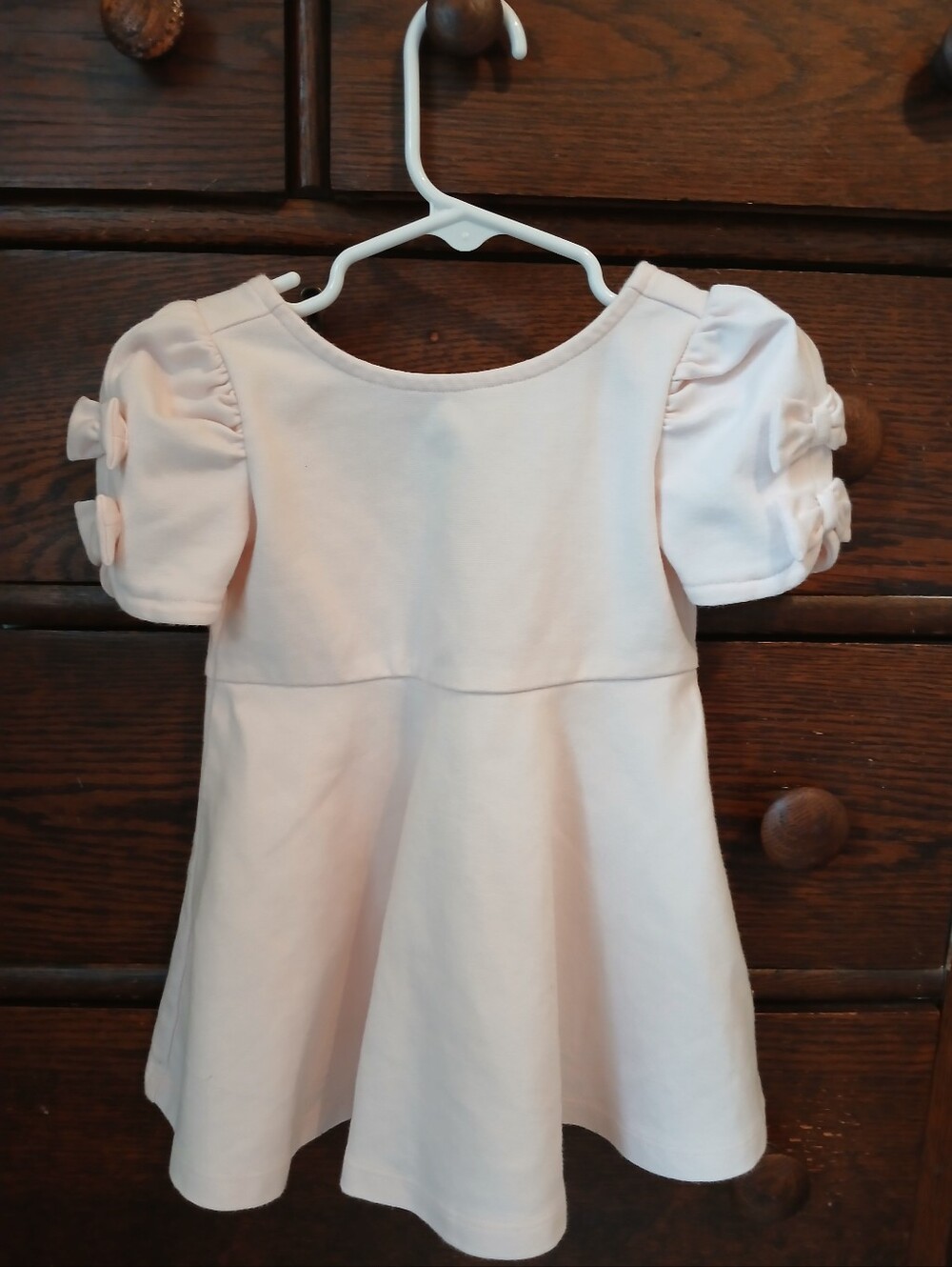 6-12 mo Puff-Sleeve Dress, Light Pink
